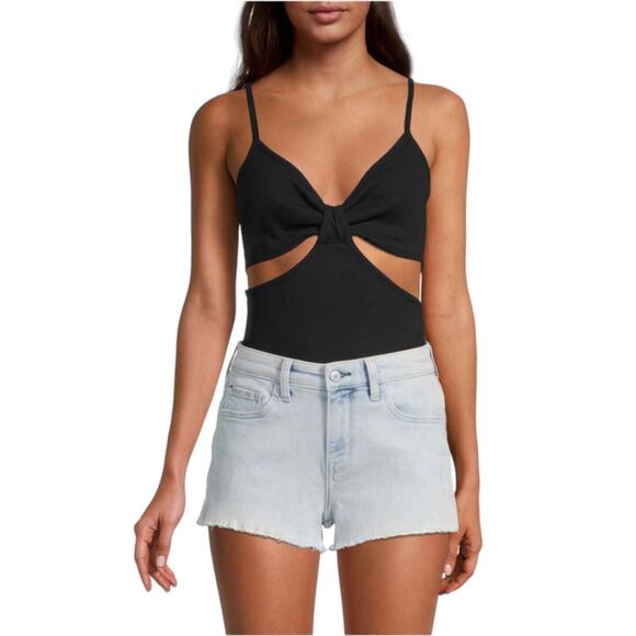 Arizona Jeans Women BodySuits Bralette Ultimate Asymmetric Black Sz Large New - Picture 1 of 7